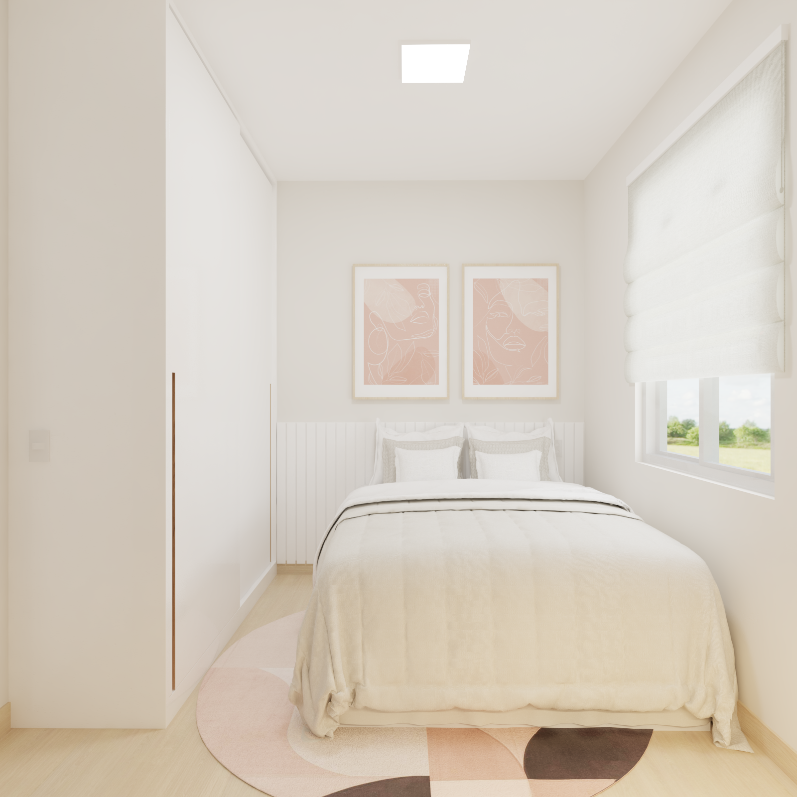 Projeto Apto R2 - Quarto 2 Vista 1 - Jordana Melo Arquitetura