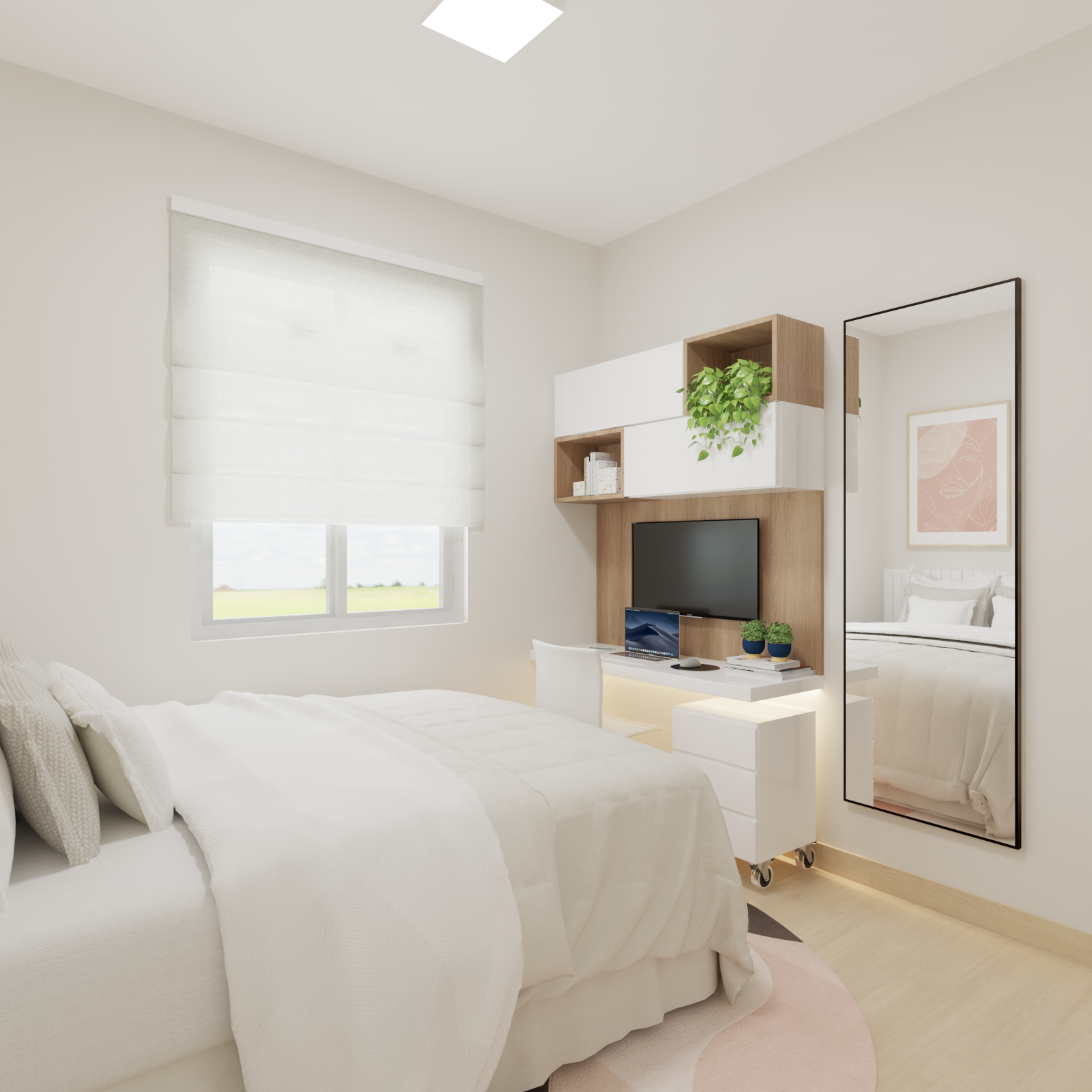 Projeto Apto R2 - Quarto 2 Vista 2 - Jordana Melo Arquitetura