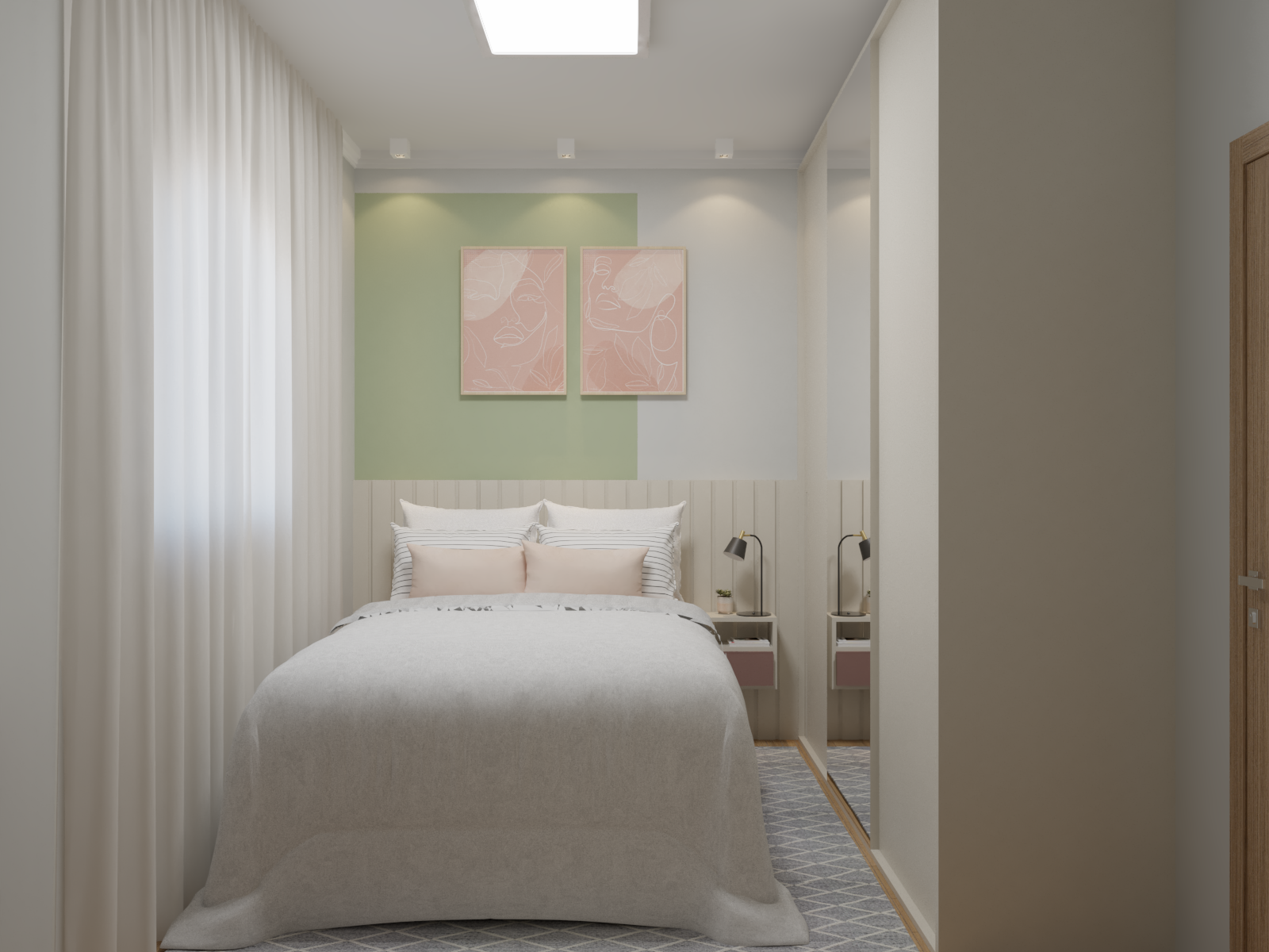 Projeto Casa IM - Quarto Vista 1 - Jordana Melo Arquitetura