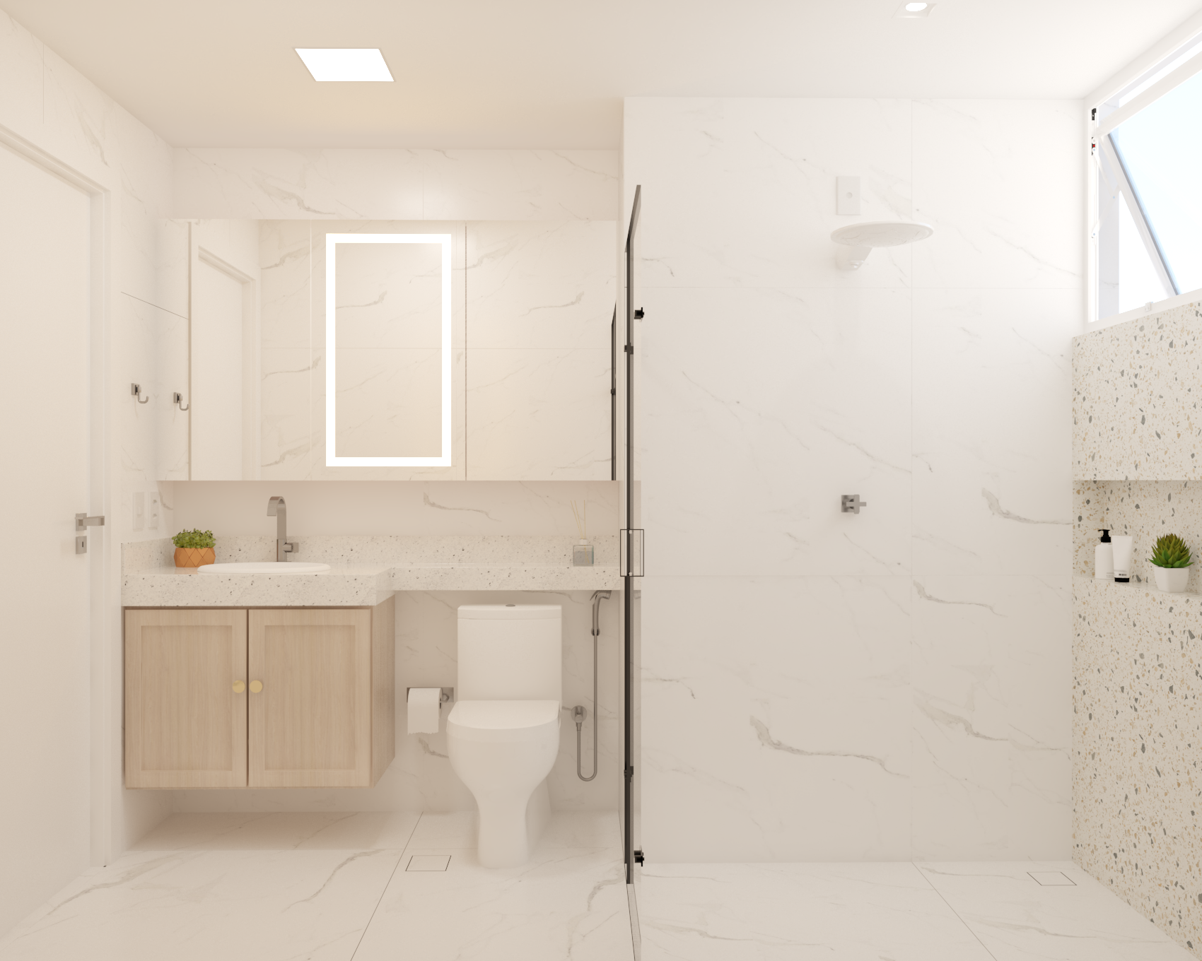 Projeto Apto R2 - Banheiro Vista 2