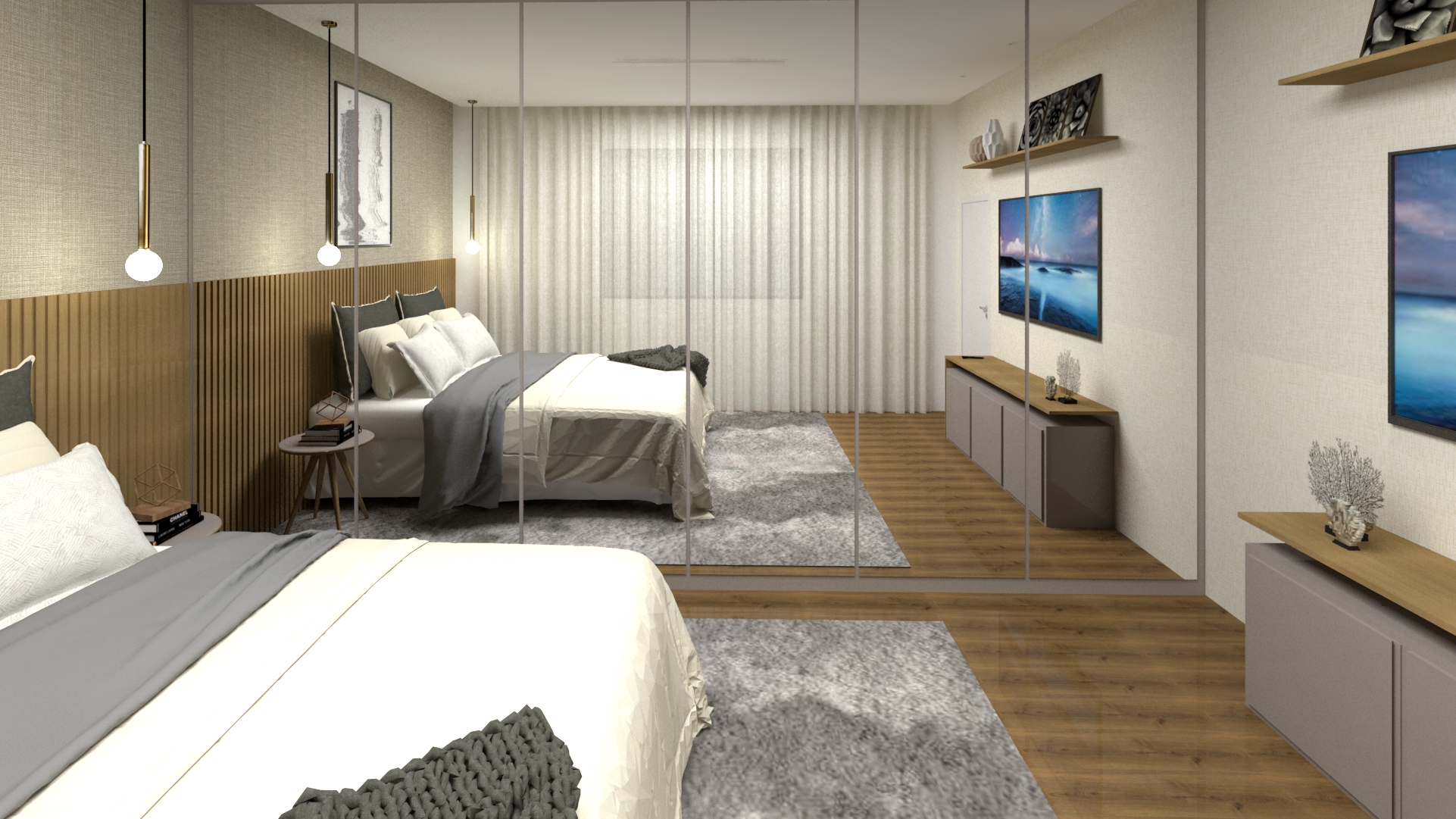 Projeto LD - Quarto Casal 6 - Jordana Melo Arquitetura